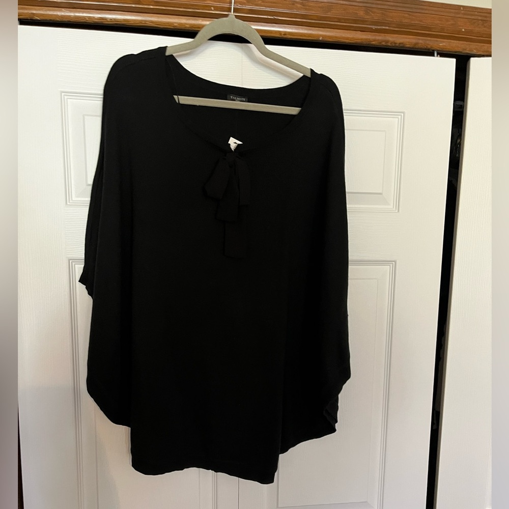 Talbots black cape, NWT, very cute!